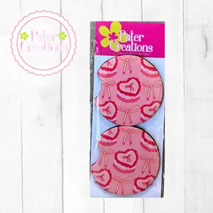 Sweetheart Bow Car Coaster Set