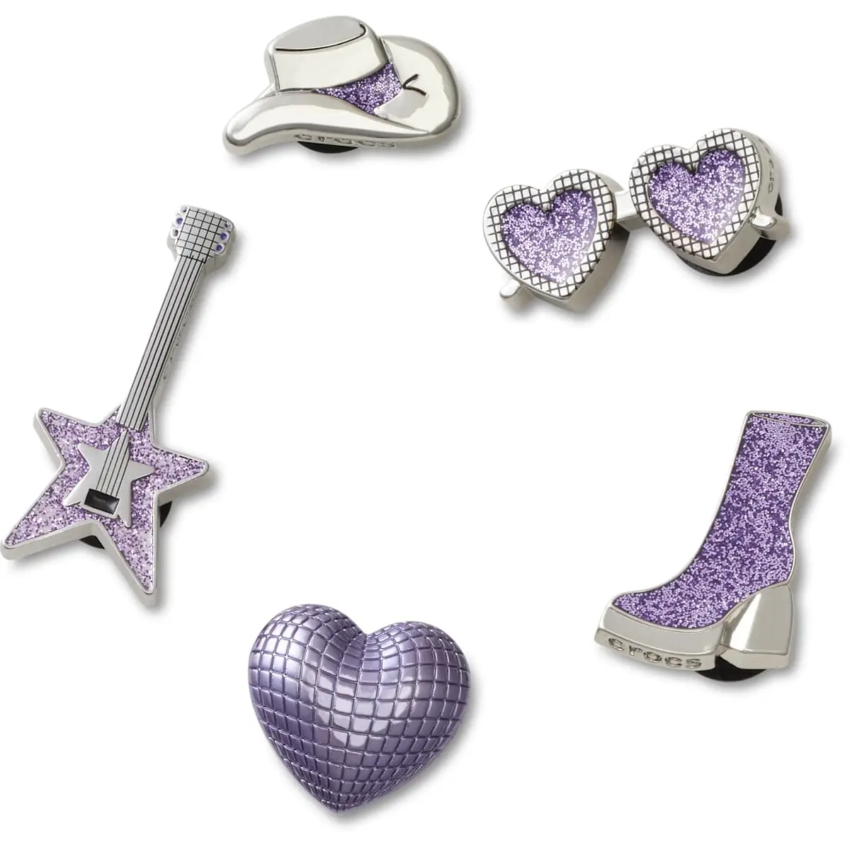 Crocs Jibbitz Heart Country Concerts Shoe Charms 5 Pack