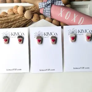 Heart Latte Earrings