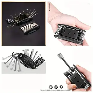16-In-1 Wrench for Home and Car Repair, Stainless Steel Non-Slip Rotating Universal Design, Multi-Function Durable Tool Set, Multitool Set, Multi Tool Kit