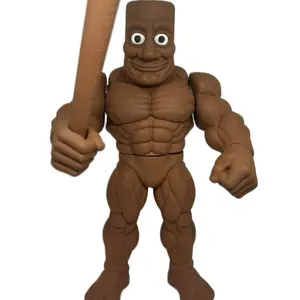 Muscular Tung Tung Tung Sahur 9” Action Figure Articulated with Bat