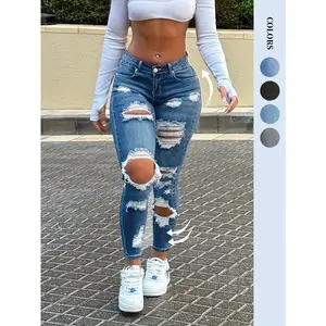 Fashionable women’s jeans, women’s high-waisted skinny jeans | stretchy waistless pants GARMENTARY