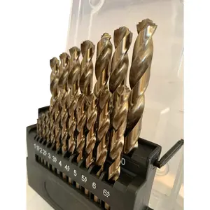 8% Cobalt Twist Drill Bits Set for Stainless Steel and Hard Metal (1mm-10mm/19pcs)