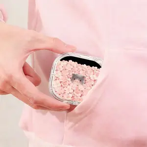 Pink Cherry Blossom Gray Pig Printed Retainer Box Cartoon Creative Denture Storage Case Household Portable Orthodontic Retainer Box Moisture Proof Mildew Resistant Teeth Corrector Holder