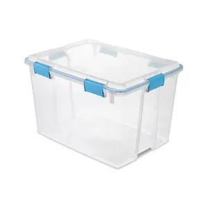 Sterilite 80Qt Seal-Tight Gasket Rectangle Box - Pack of 4, Organizer Storage, Home Organization Solution
