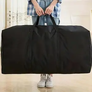 Large Duffle Bag, 1 Count Durable Foldable  Waterproof Big Duffle Bags  with  Zippers & Reinforced Handle, Oversized Storage Duffle Bag for Moving, Travelling, Dormitory, Waterproof Duffel