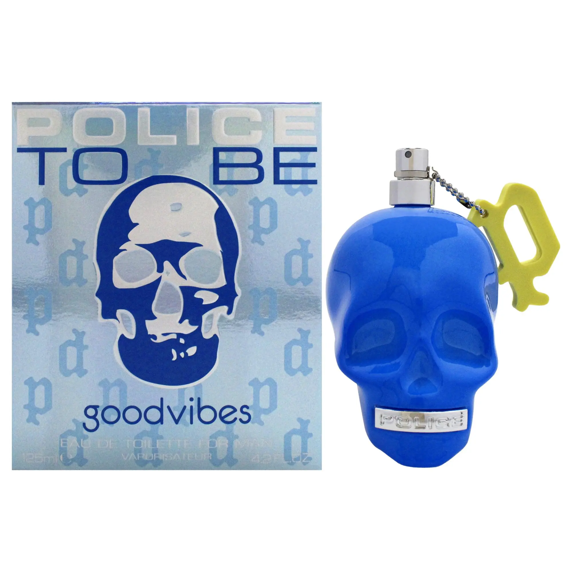 Police To Be Good Vibes Eau de Toilette for Men, Bold Statement Fragrance, 4.2 oz Cologne in a Distinctive Skull-Shaped Spray Bottle, Impression-Making