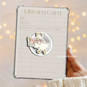 Bookish Goose Girlie Spring Flowers Silly Goose Griptok Pop Socket Books Kindle accessories Kindle Holder Kindle Accessories Phone Holder MagSafe PopSocket Phone Grip Magnetic Pop Socket Phone Grip