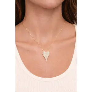 Adore Large Cz Heart Necklace