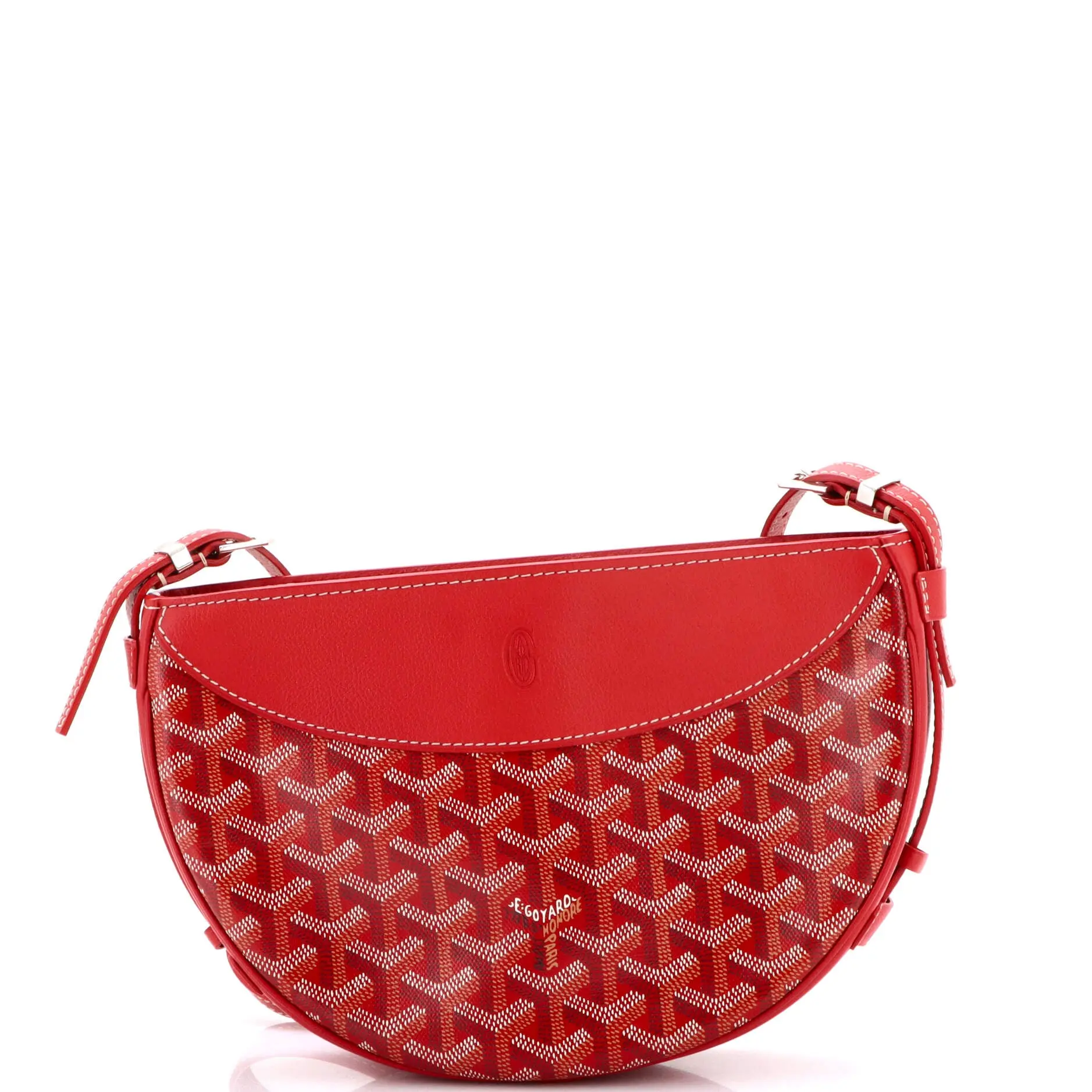 Pre-owned Goyard Canvas Coated Shoulder Bags Hirondelle Shoulder Bag Coated Canvas and Leather by Rebag