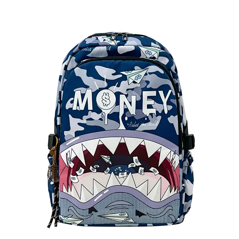 Large Capacity Shark Design Sprayground Backpack for School, Gym, Outdoor Adventures and Commuting