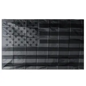 American Flag for Room Decor, Durable Portable All Black USA Flag, Party Decoration Supplies, Home Decor, Holiday Supplies, Fall Decor, Back to School Essentials Lightweight Banners