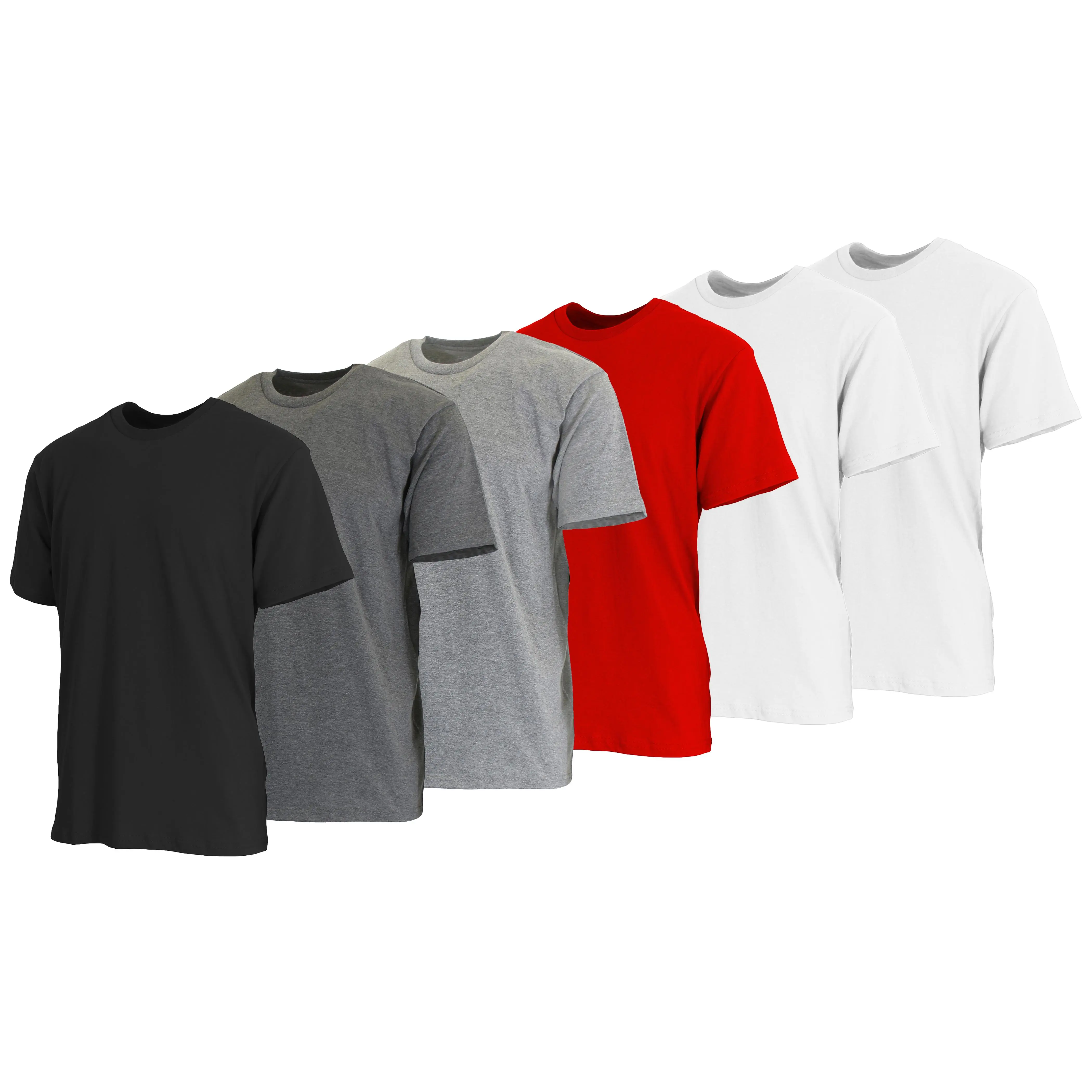 (Crew Neck)Black-Charcoal-Grey-Red-White x2