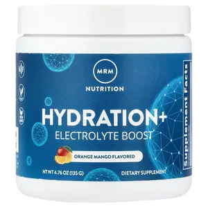 MRM Nutrition Hydration+ Electrolyte Boost, Orange Mango, 4.76 oz (135 g)
