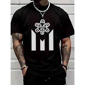 Men's 100% Cotton Puerto Rico-Inspired Graphic Tee, Breathable Lightweight Machine Washable Top, Perfect for Casual Outings & Sports Attire (Festival Gift)