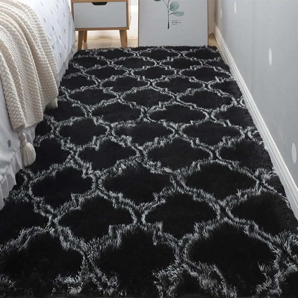 Rectangle Soft Plush Carpet, 1 Count Non-slip Floor Carpet, Decorative Area Rug for Home Living Room Bedroom Kitchen