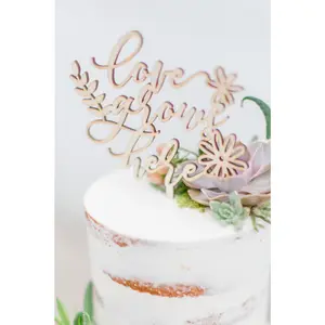 "Love Grows Here" Wedding Cake Topper