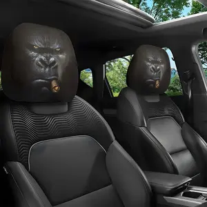 Fashion Gorilla Print Car Headrest Covers, Comfortable Long Drive Neck Support, Perfect Gift for Christmas & New Year, Car Accessories