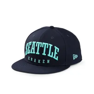 Seattle Kraken New Era 5950 Text Navy