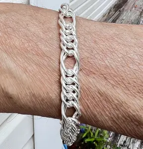 Chunky Silver  Plated Chain Bracelet