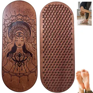 TENGRY Sadhu Board, Specially Crafted Copper Nails, 0,39 In (10 mm), Light Foot Board, Wooden Nail Boards for Feet, Acupuncture, Acupressure Mat, Nail Board, Yoga Gift