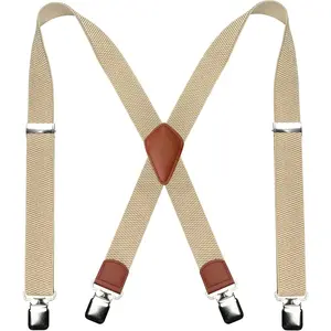 Men's Suspenders with Strong Metal Clips, 3.8cm Wide, Heavy Duty