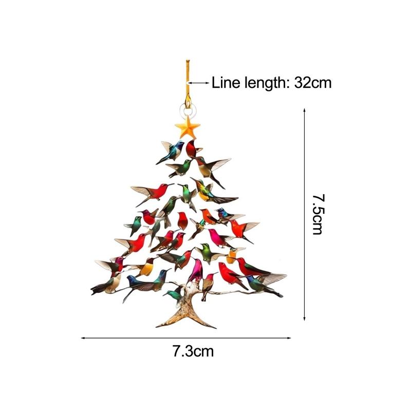 Colorful Hummingbird Christmas Ornament - Perfect Holiday Decor for Bird Valentine's Day