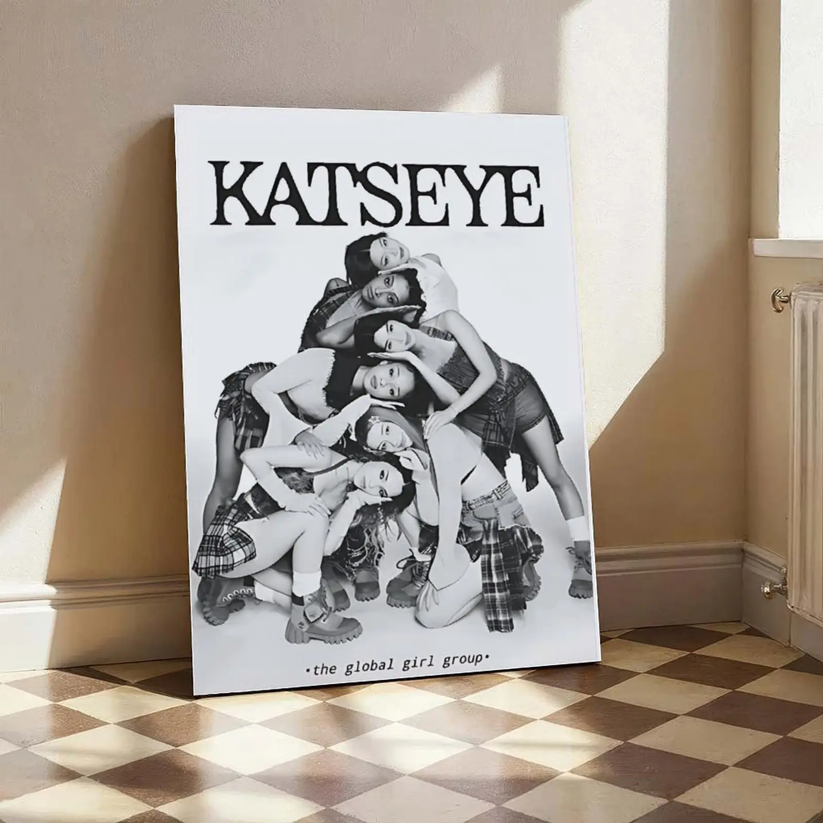 KATSEYE 11 bedroom canvas posters, hall wall art, bathroom canvas posters, home poster decoration Vintage Floral Print Artistic