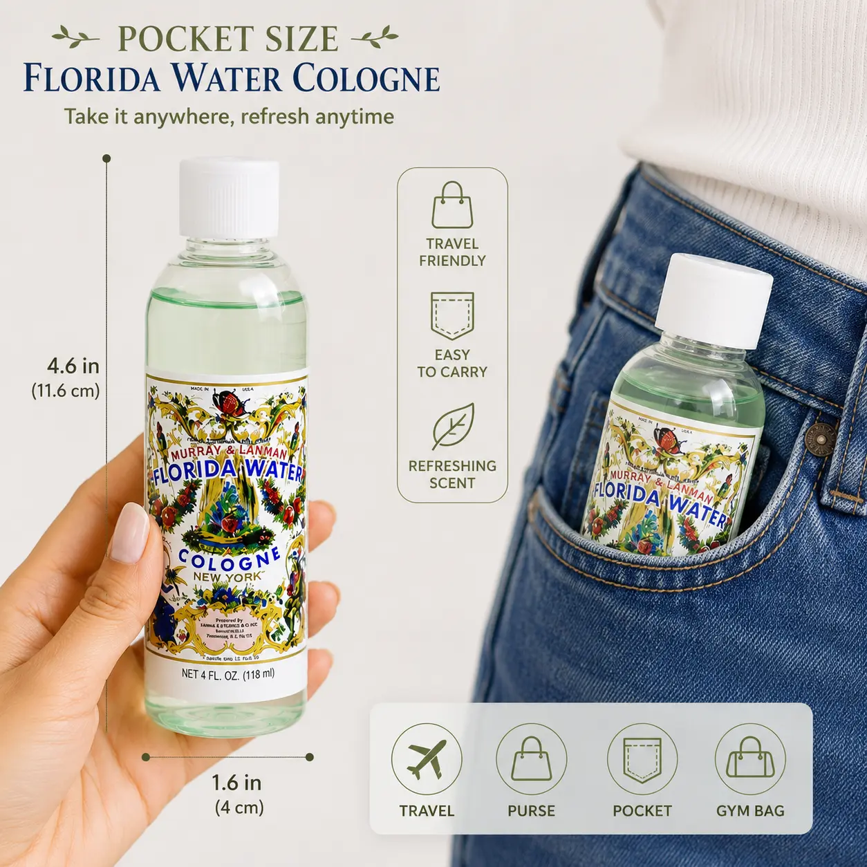 Florida Water Spiritual Cleansing Splash Fl Oz 59 Ml Pack Of 6 POCKET SIZE