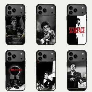 Tony Montana Scarface Slim Phone Case, The World Is Yours Movie Design, Perfect Gift for Fans, Compatible with iPhone 17 Air 16 15 14 13 12 11 Pro Max Plus
