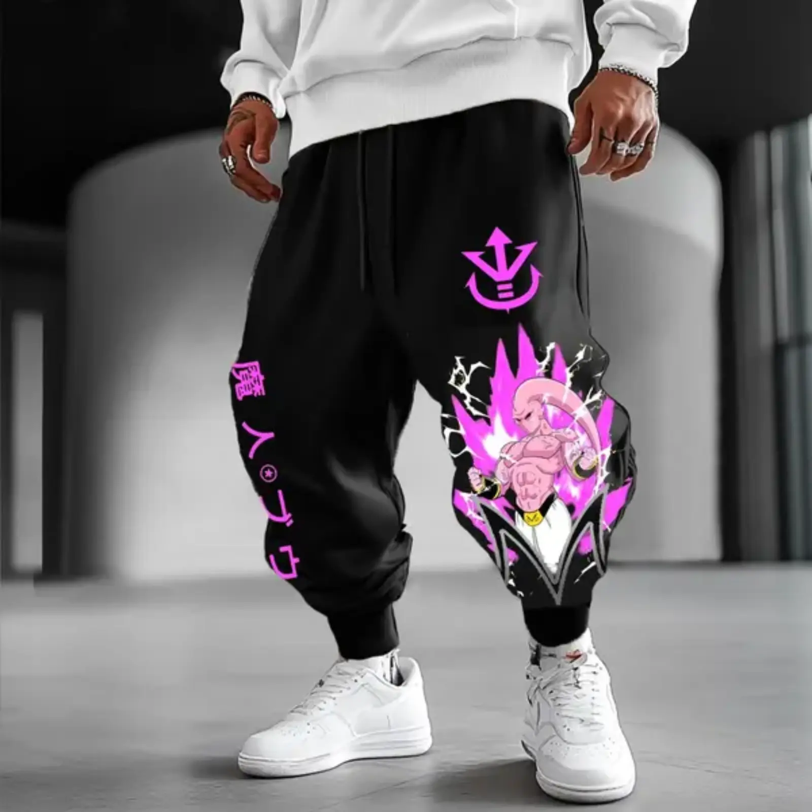 Unisex Majin Buu Jogger Pants Dragon Ball Sweat Pants Majin Buu Goku Gogeta Cotton Pant For Fan Anime Lover Soft Breathable Cotton Blend Regular Fit With Elastic Waistband And Adjustable Drawstring