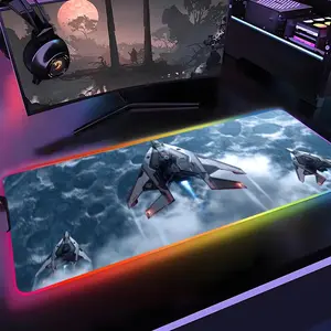 star citizen Mouse Pad Gamer Rgb 1000×500mm 900×400mm 800×400mm 600x300mm Desk Mat Back Light Led Mousepad Setup Gaming Accessories Deskmat Big Mousepad Backlight