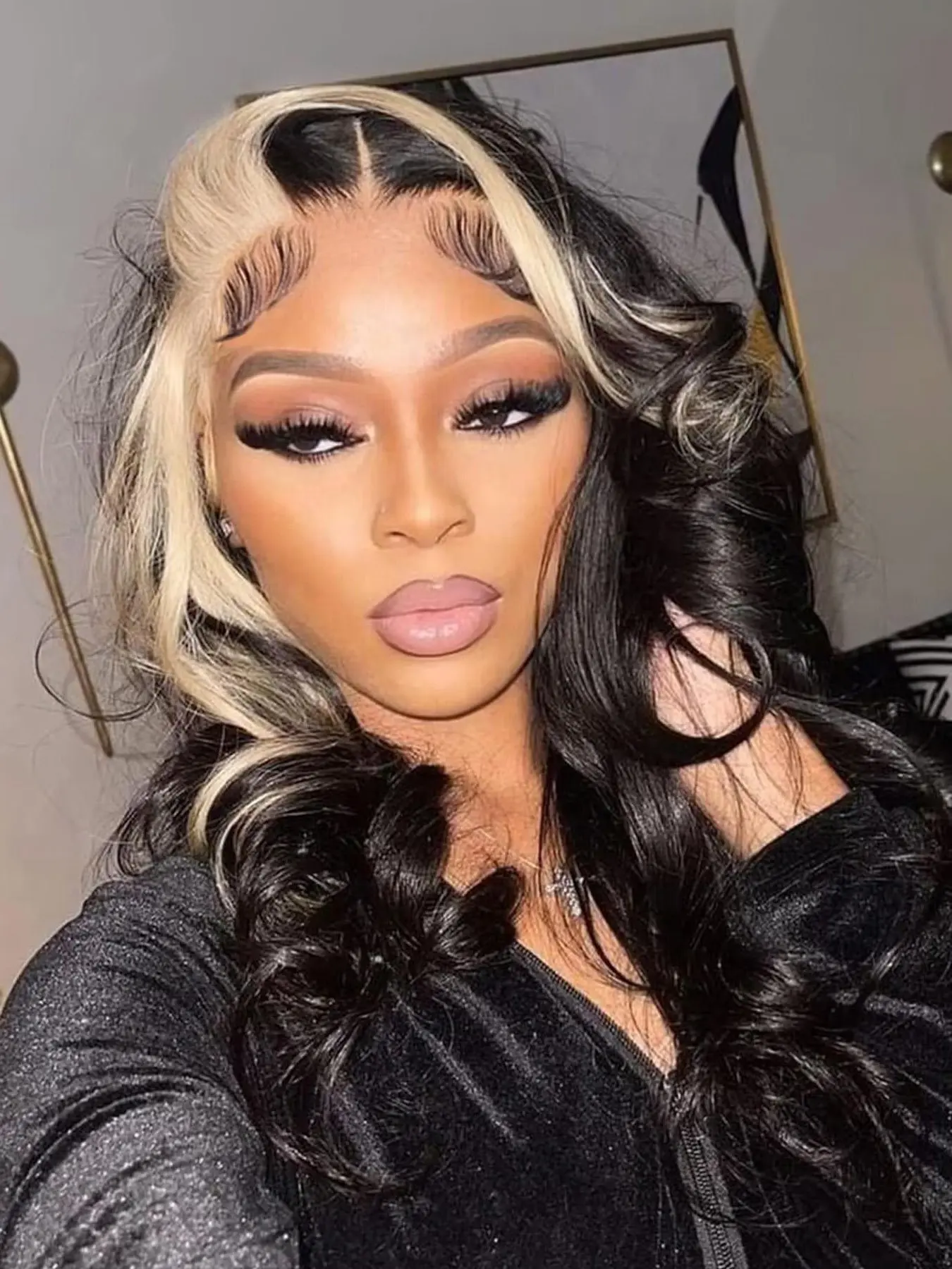 13x4.5x1.5 Front T-Part Lace Wig, Synthetic Lace Front Wig, Synthetic Hair Wigs, Natural Looking Wig, Fashion Wig, Long Body Wavy, Suitable for Women, All Seasons