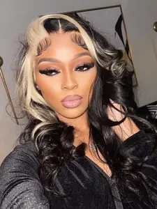 13x4.5x1.5 Front T-Part Lace Wig, Synthetic Lace Front Wig, Natural Looking Wig, Long Body Wavy, Suitable for Women, All Seasons