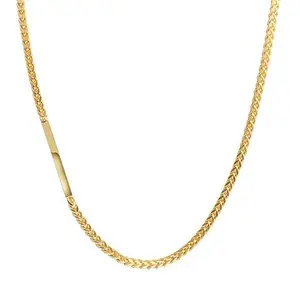 Van Heusen Men's Stainless Steel Franco Chain and Bar Necklace