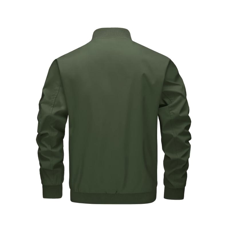 Men's Classic Thermal Bomber Jacket - Lightweight, Soft, Warm, and Windproof with Multi-Pockets, Stand Collar, and Zipper Closure - Perfect for Dating, Running, Party, Working, and Daily Wear in Spring and Fall Seasons