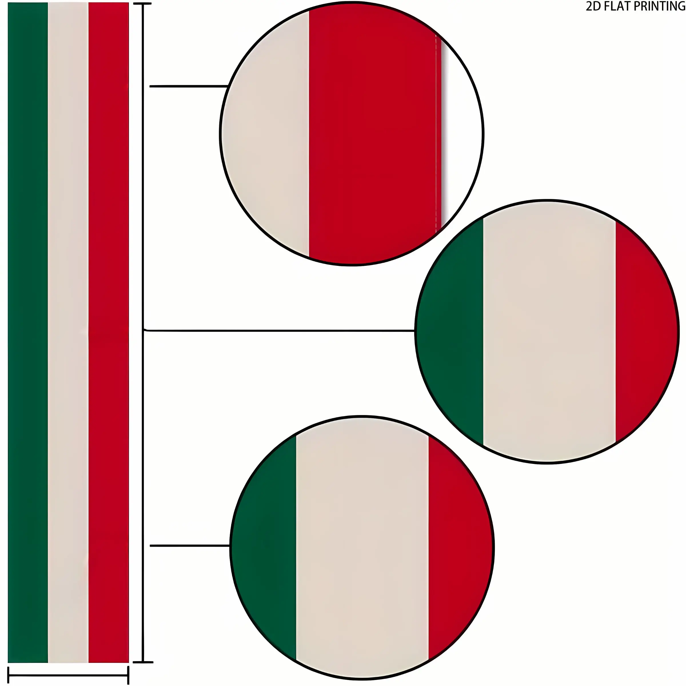 2D flat printing, 1-piece Italian flag table runway, rectangular kitchen and dining decoration with green, white, and red stripes, suitable for Italian themed parties and home decor, Italian kitchen decoration