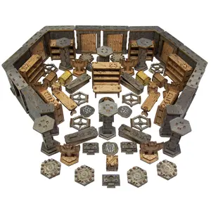SMONEX Terrain Pack 67 pcs - Token Set Compatible with Gloomhaven, Jaws of The Lion, Frosthaven Board Games - Laser Engraved Terrain Pack Ideal as Gloomhaven Accessories and DND Accessories