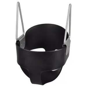 SWING SET STUFF INC. Highback Full Bucket Swing Seat Black Tough Polyethylene Rust Resistant Weather Resistant for Residential Use