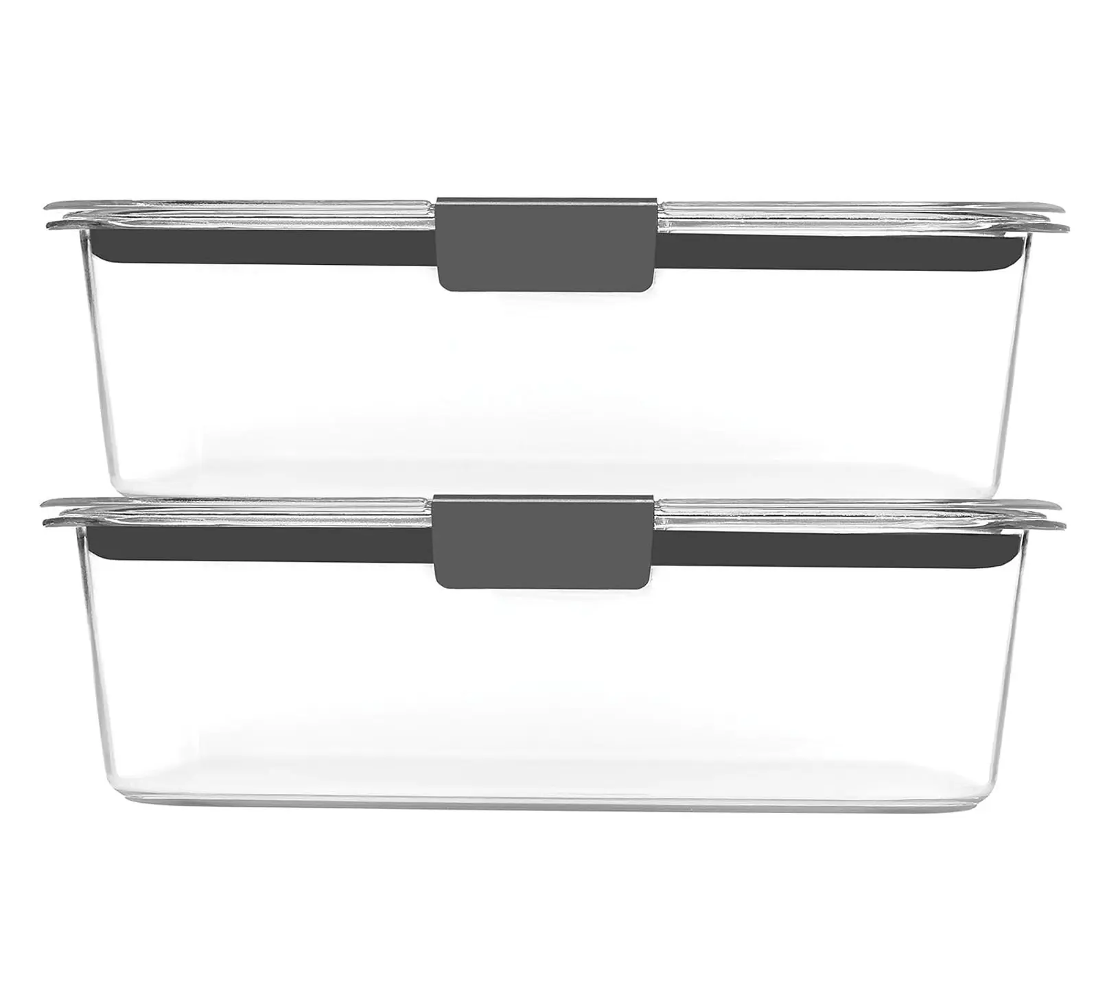 Rubbermaid Brilliance BPA-Free Food Storage Containers with Lids, Airtight Clear Set of 2 (9.6 Cup), Ideal for Lunch, Meal Prep, and Leftovers