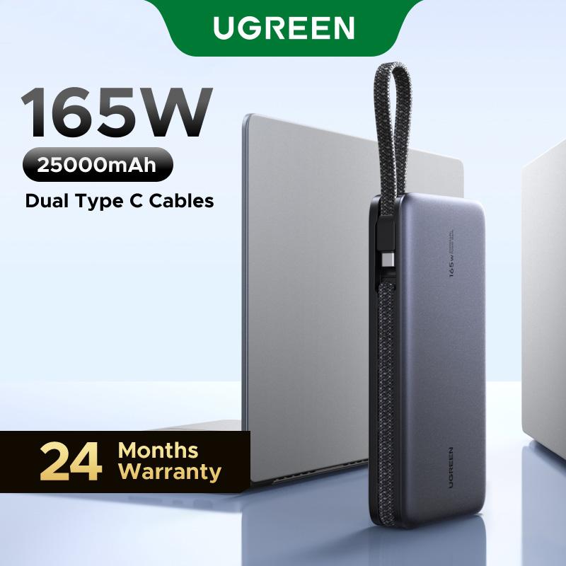 UGREEN 25000mAh PD145W PowerBank, 20000mAh PD100W Powerbank Fast Charging with Type C Cable for iPhone 17 16 Pro Max Chargeable Smartphone Accessories-DealsForYouDays