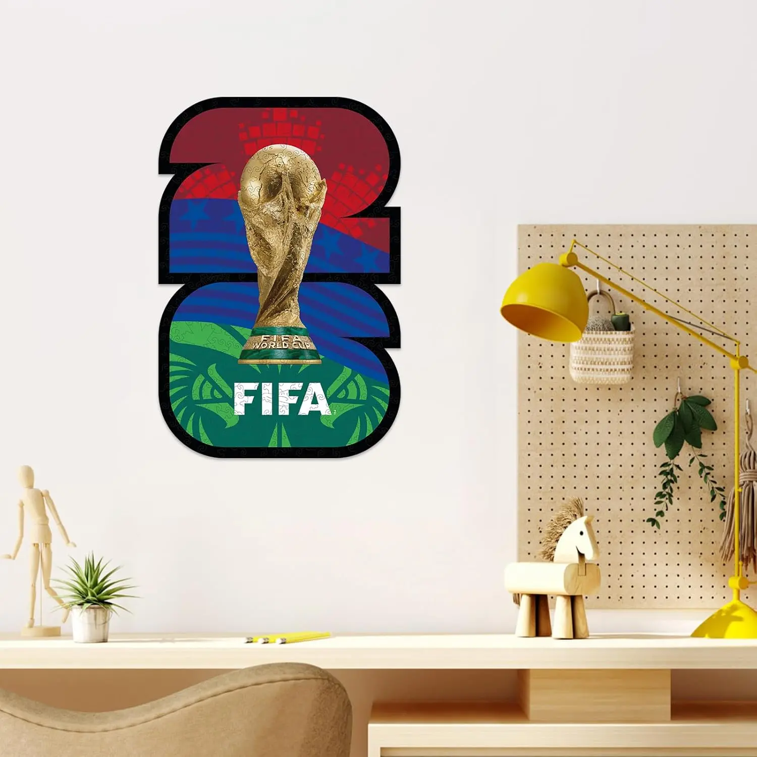 FIFA World Cup 2026 Host Country Logo Wooden Puzzle for Adult, 300
