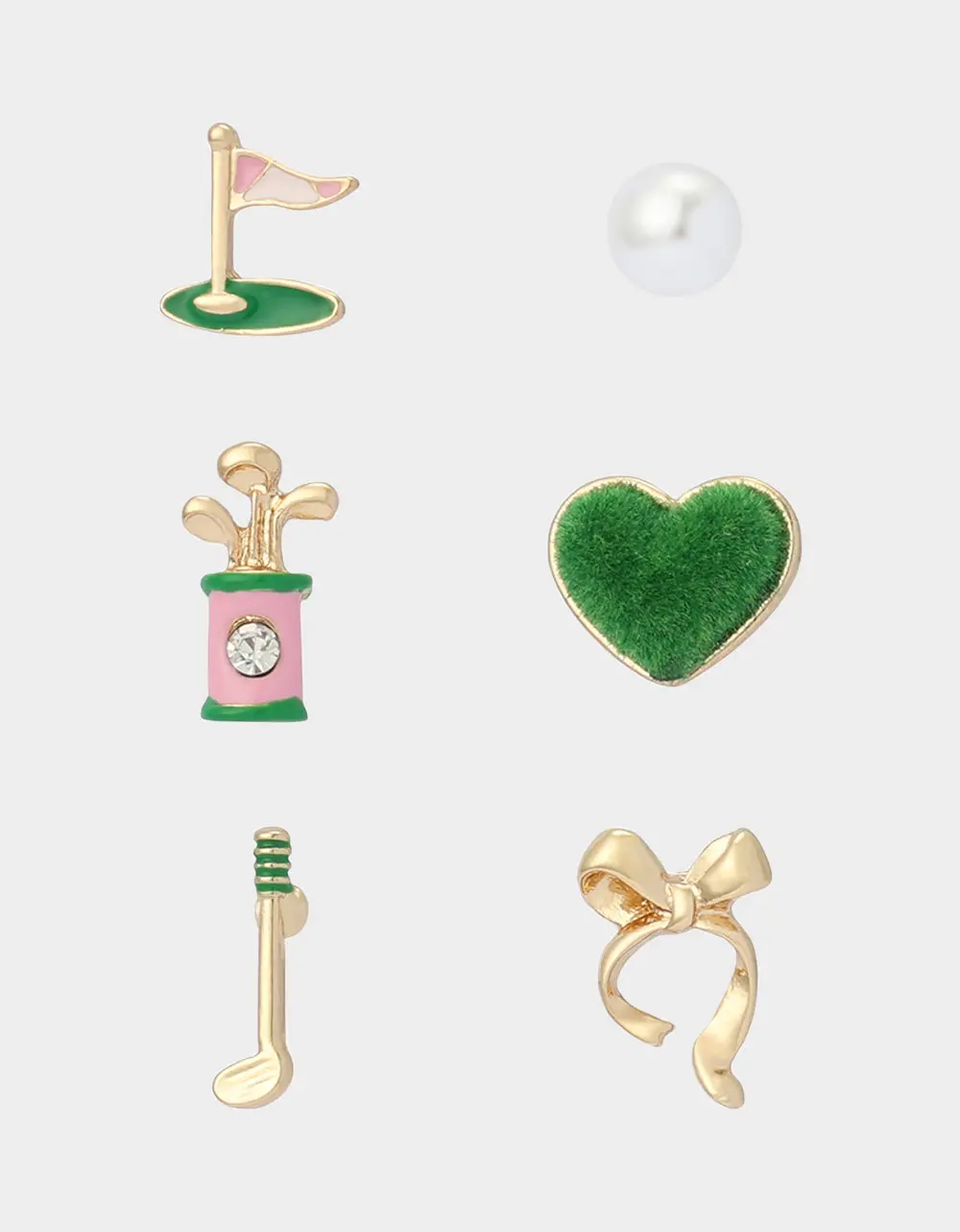 MISMATCH GOLF STUD SET GREEN