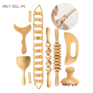 1/6/7pcs Wooden Therapy Massage Tools Set, Lymphatic Drainage Massager, Professional Body Massager, Sculpting, Contouring, Relaxing, Anti-Cellulite, Body Shaping Tool, Body Care
