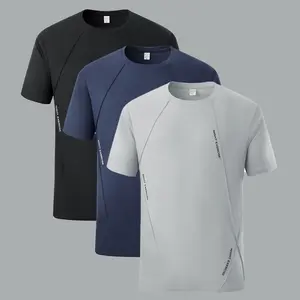 Men’s 3-Pack Quick-Dry Breathable Short-Sleeve Sports T-Shirts, suitable for fitness, running, climbing, work, and everyday wear