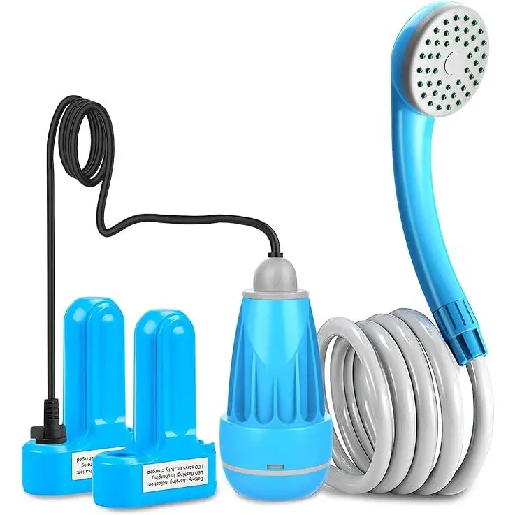 innhom Portable Shower Camping Shower Outdoor Camp Shower Pump, Electric Rechargeable Portable Camping Shower, Horses, Tack room