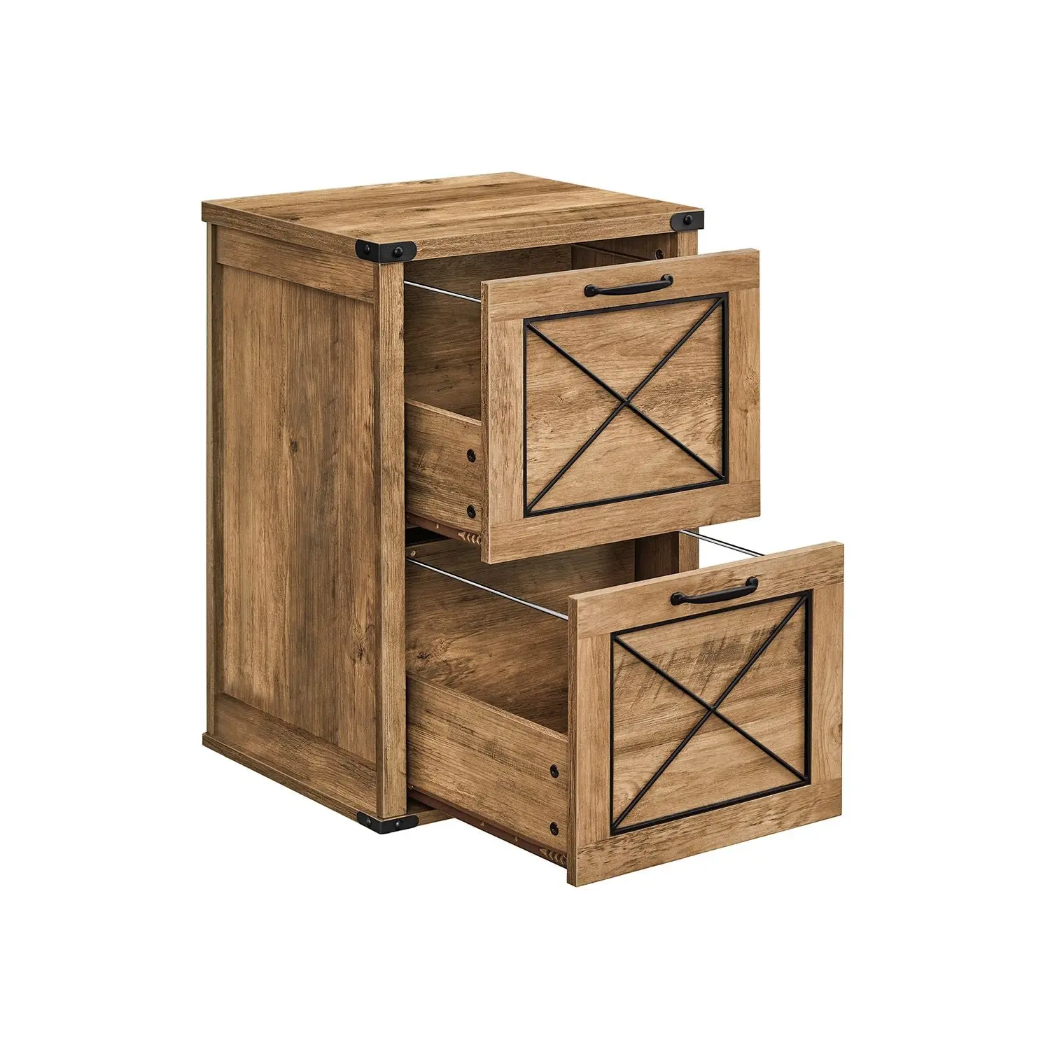 Modern Wood Furniture File Cabinet with 2 File Drawers, Interior-Design Home Organizer Storage Solution
