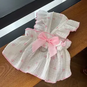 Pet Bow Tie Dress, Spring Summer Style, Suitable for Small Dogs, Cute Dog, Comfortable Pet Clothing, Perfect for Daily Wear