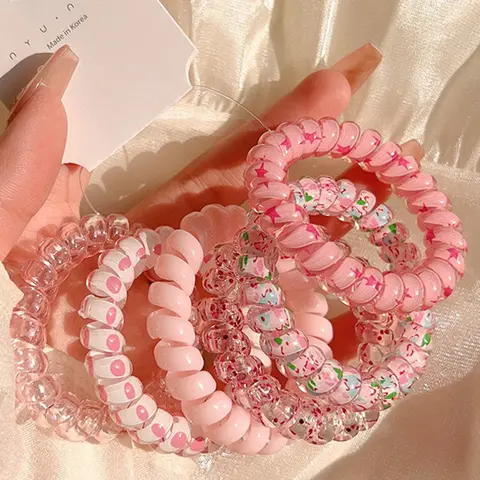 Cute Lovely Telephone Hair Ties, Minimalist Headwear Suitable for Thick Hair, Fashion Hair Accessories for Party, Daily Clothing Decor,mothers day gift ,mothers day gift ideas, Scrunchies, Elastic Hair Accessory, Elastic Hair Ties