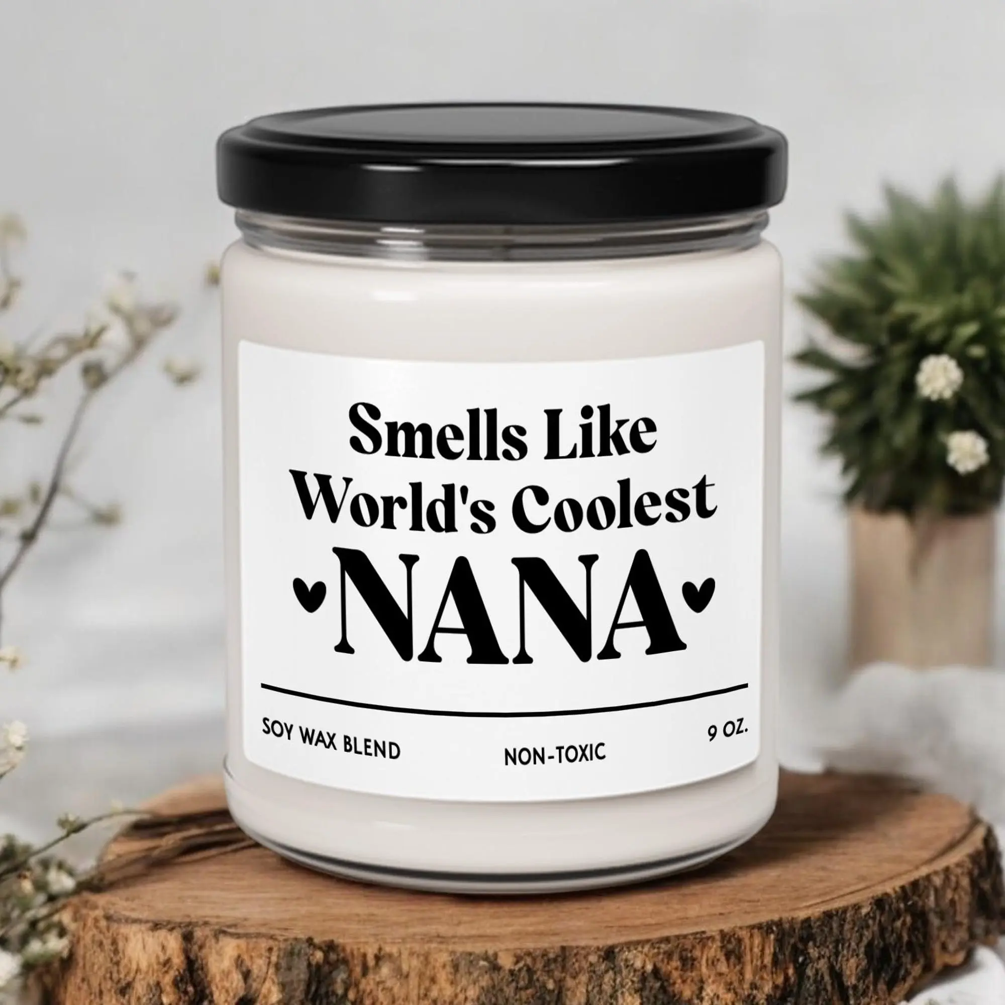 Smells Like World's Coolest Nana Candle, Nana Soy Candle, Nana Gifts, Grandmother Soy Candle, Grandma Candle, Mother's Day Gift (OS-AYNANA) Decor Glass